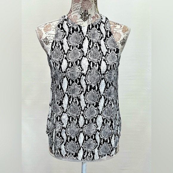 ALC Python print ANISE halter neck tank top size 4. - Picture 3 of 15